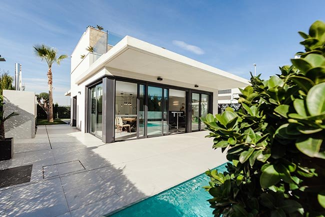 Illustrative exterior of a residential home